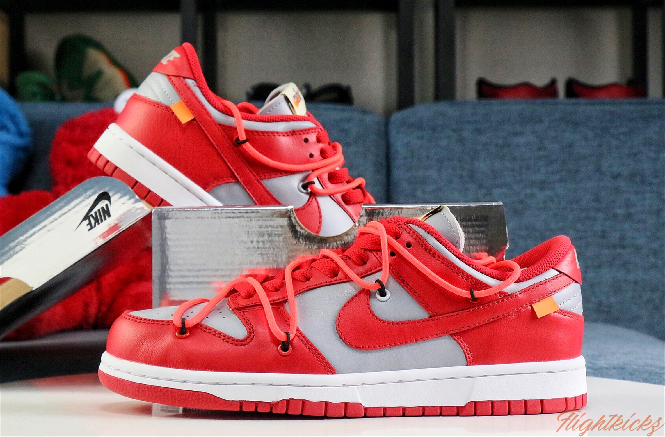 Off White X Nike SB Dunk University Red 2019(LN5 A1 Batch)