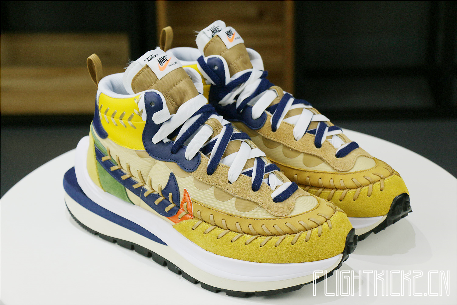 Nike Vaporwaffle sacai Jean Paul Gaultier Sesame Blue