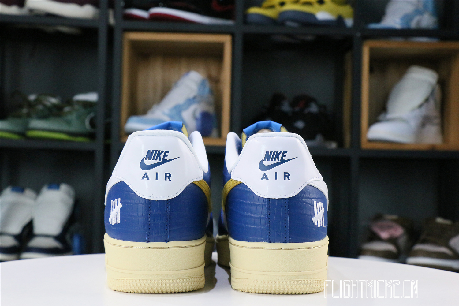 Nike Air Force 1 Low SP Undefeated 5 On It Blue Yellow Croc
