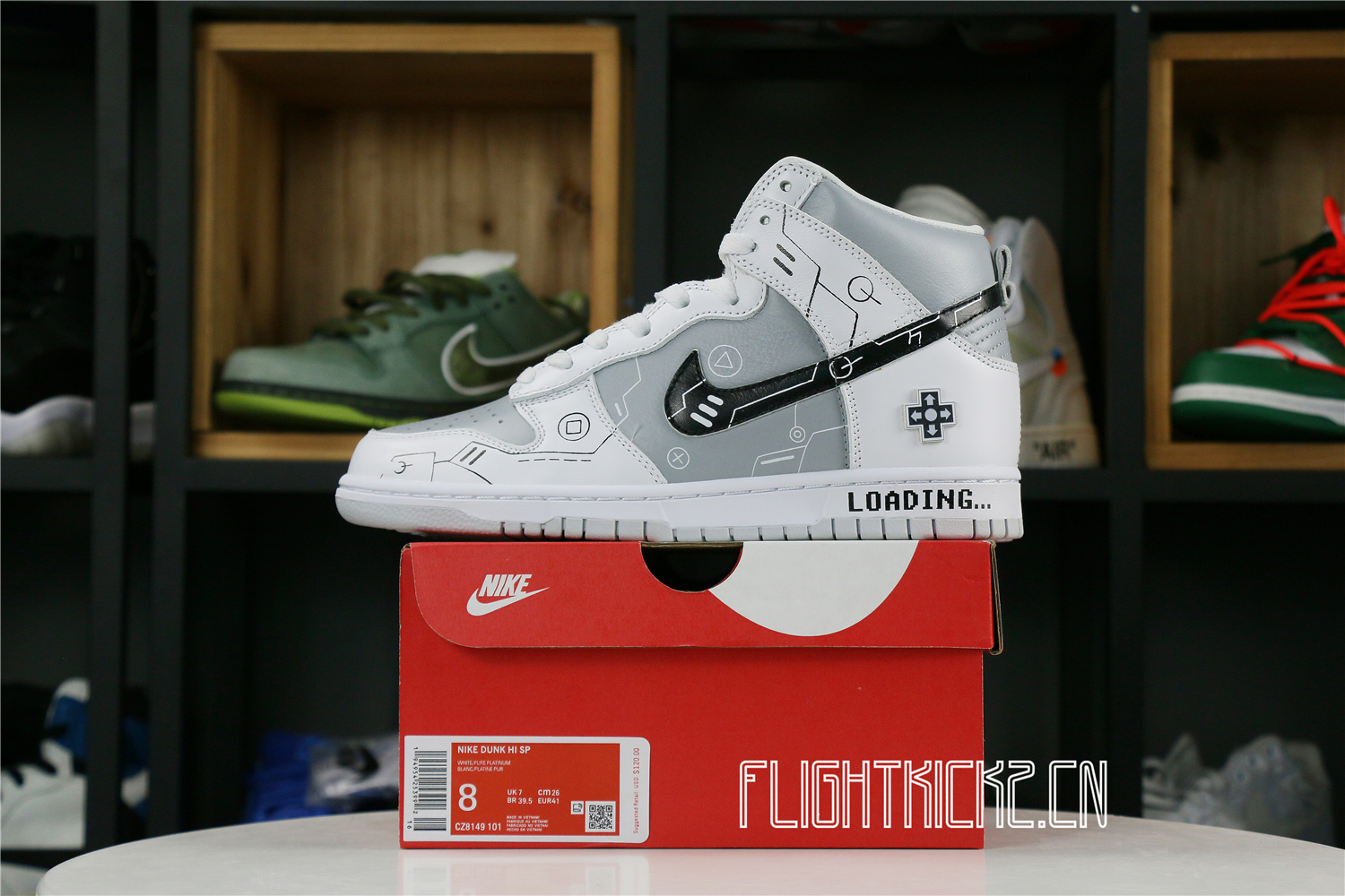 Nike Dunk High “Video Game” White Grey Black PS5 Loading