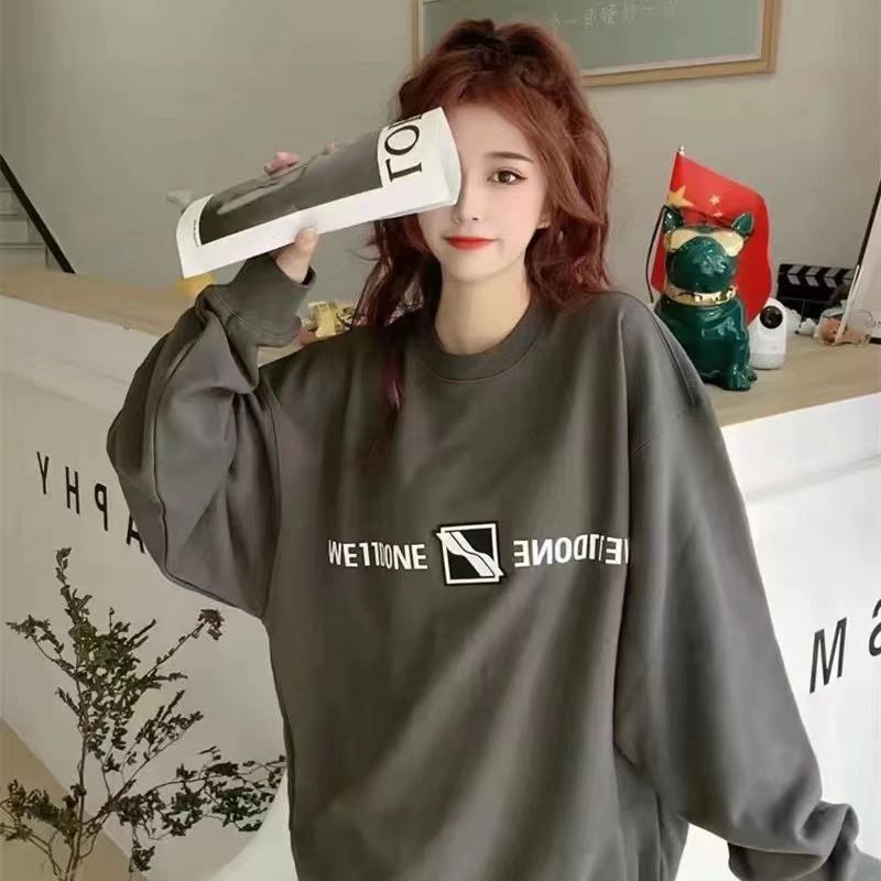 W3LL mirror image silicone letter hoodie