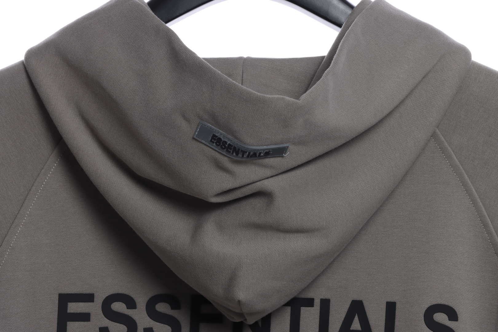 Double Line Back Silicone Lettering Zip Hoodie