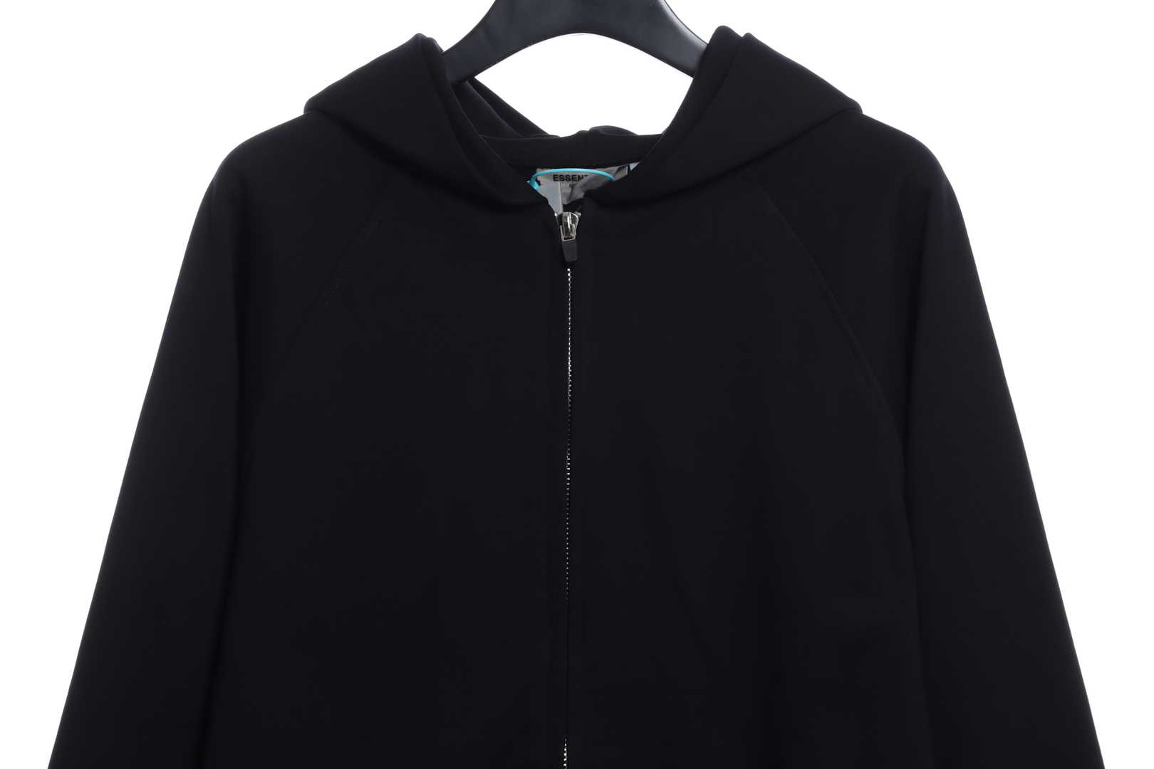 Double Line Back Silicone Lettering Zip Hoodie