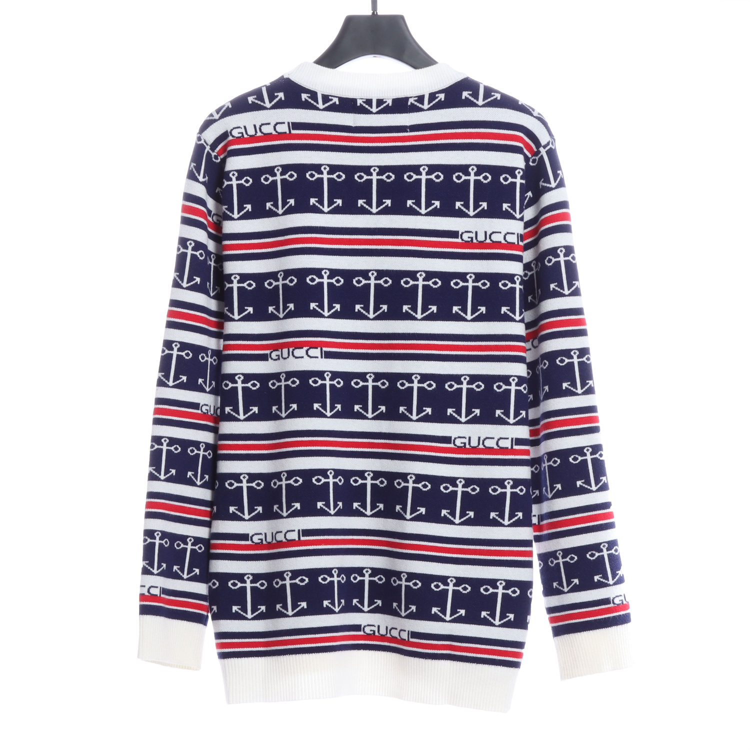 GUC1 guc anchor jacquard wool sweater