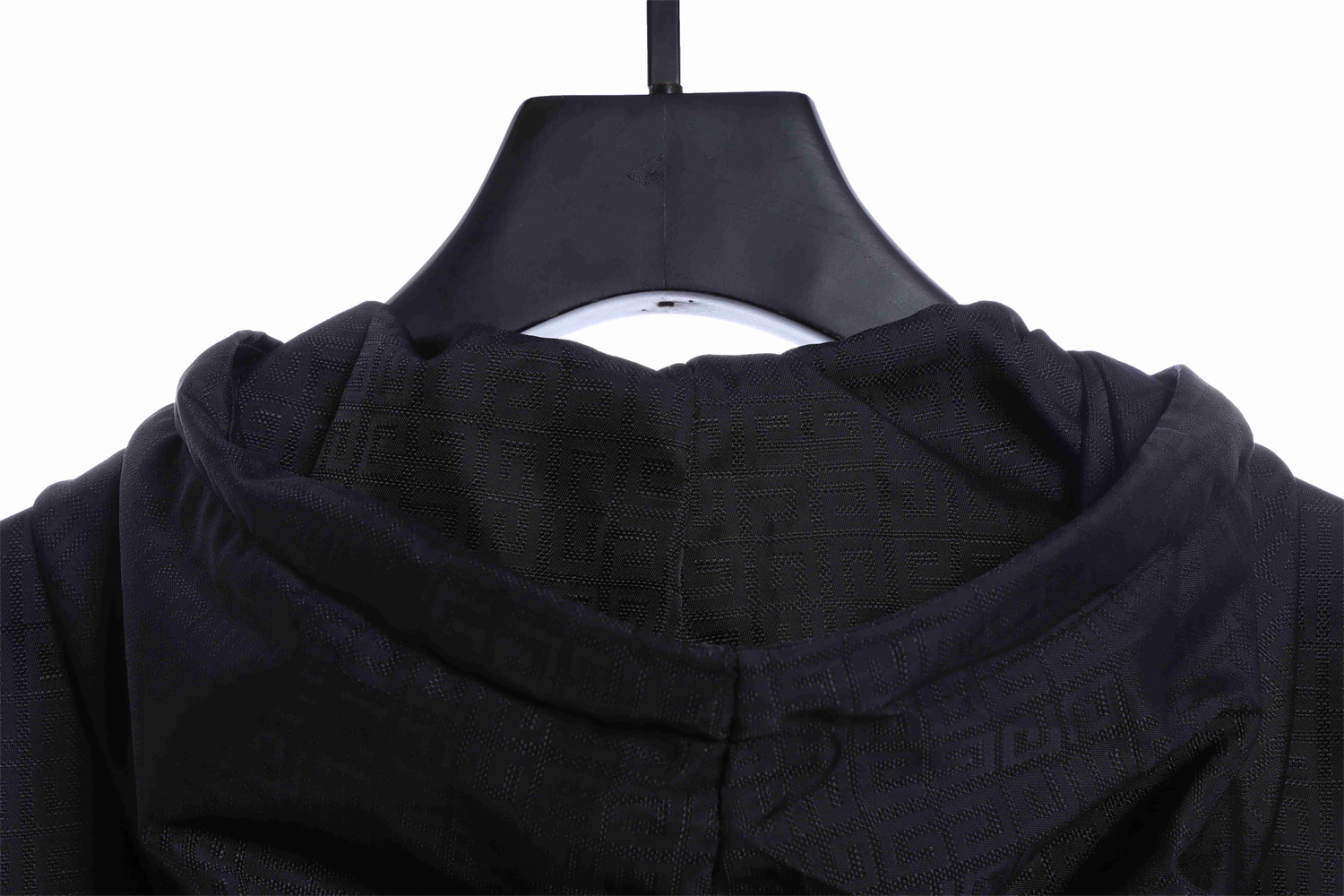 GVC 22FW all over printed jacquard dark pattern Oxford zipper hooded jacket