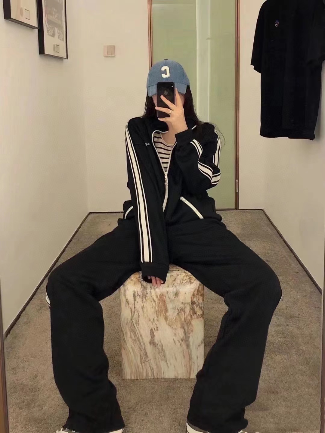 C3l1ne side webbing panel suit trousers