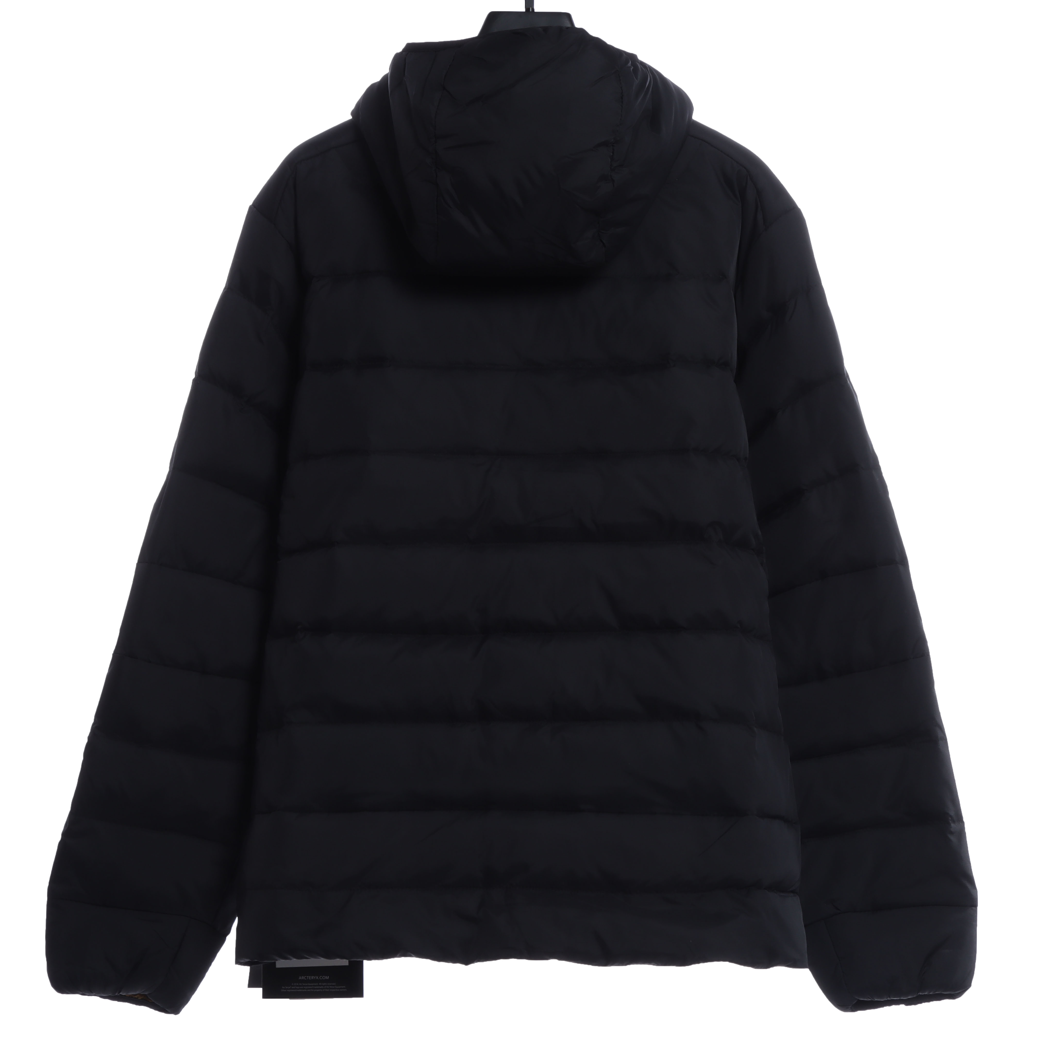 Arct3ryx Th0orium Black Gold Embroidered Logo Down Jacket