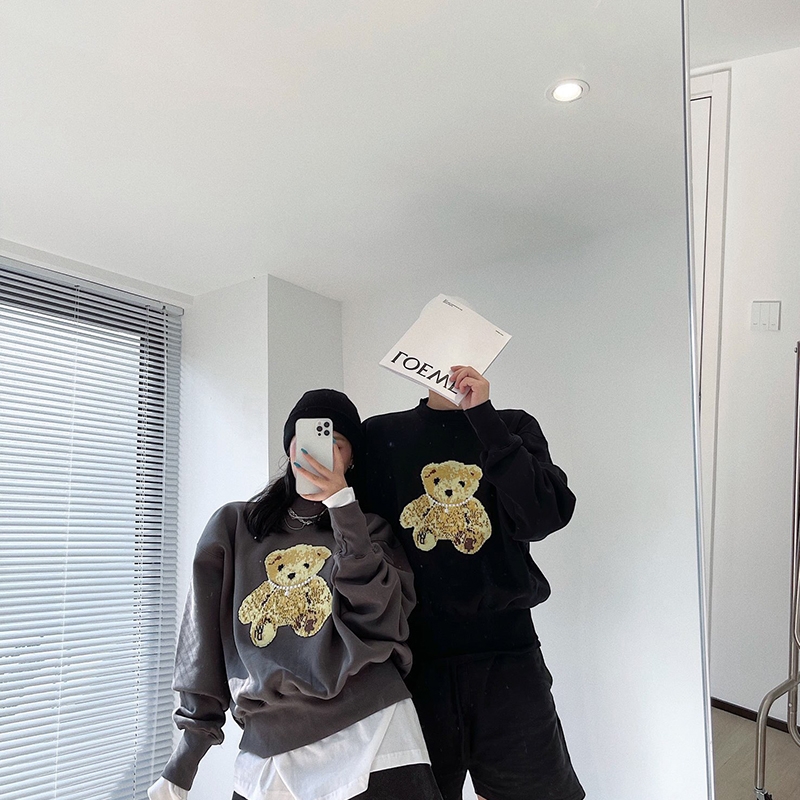 W3LL embroidered bear crew neck sweatshirt