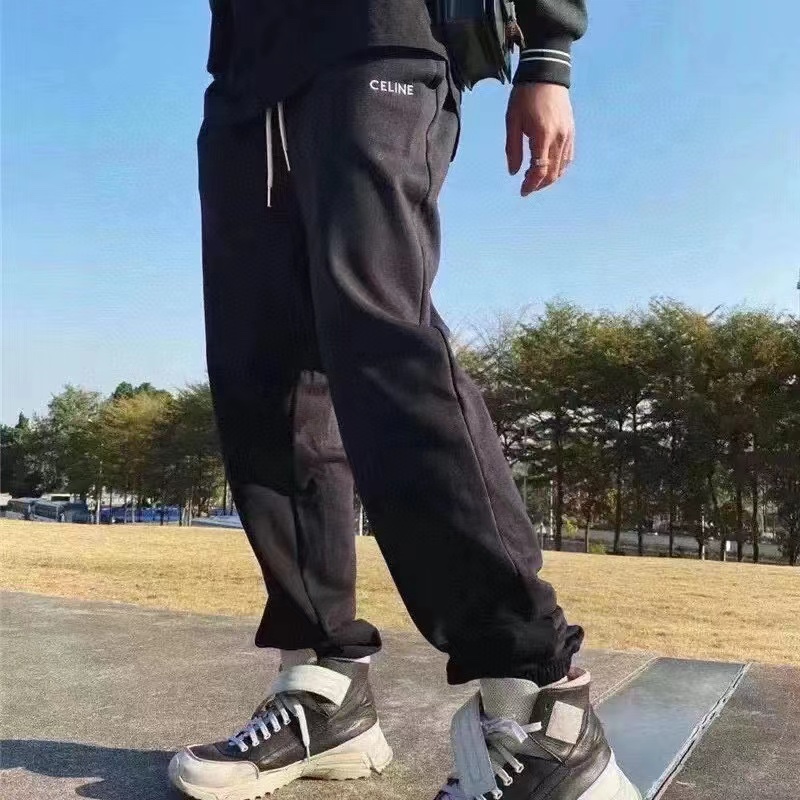 S-l3na capsule collection embroidered logo terry trousers