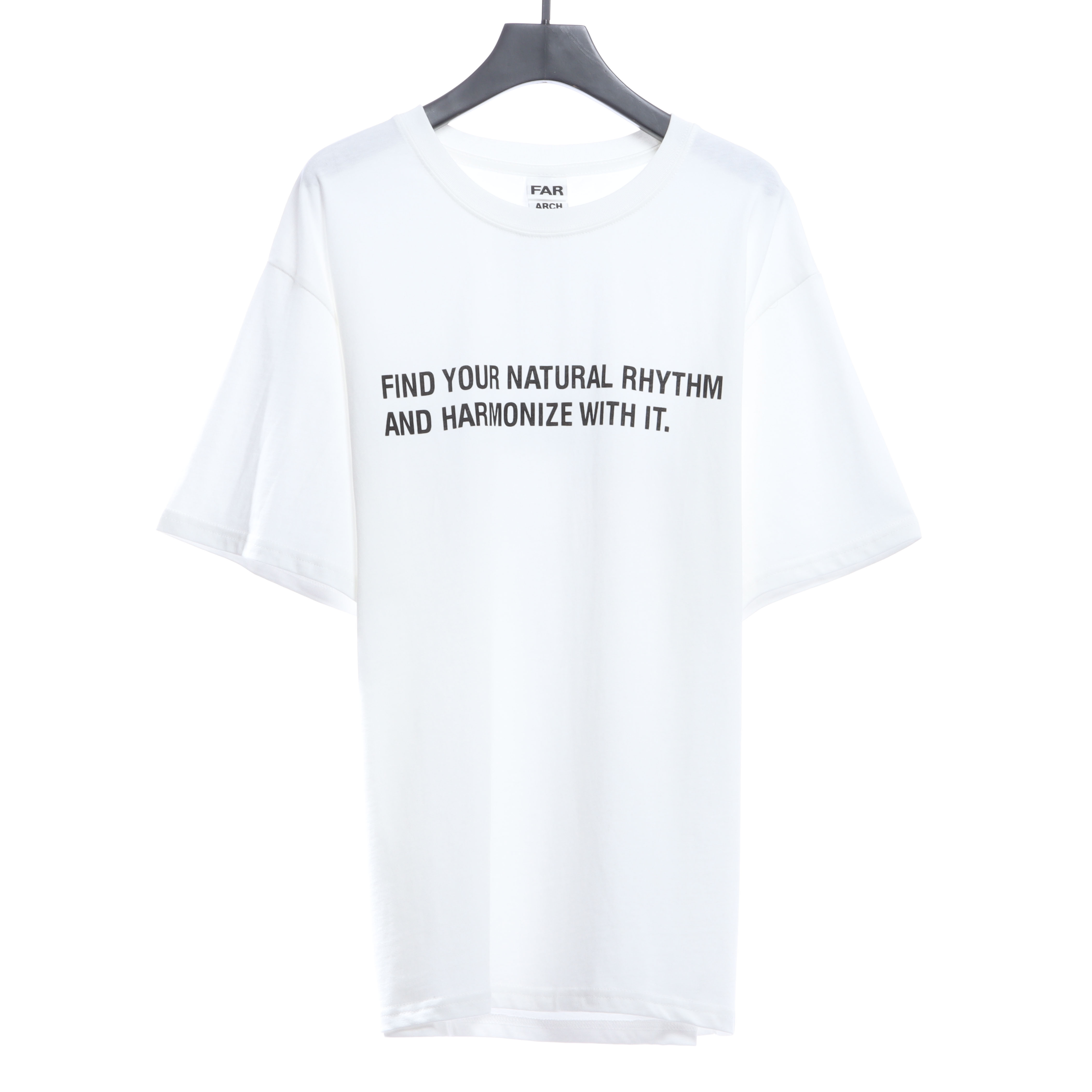FAR.ARCHIVE Double Row Slogan Letter Short Sleeve T-Shirt