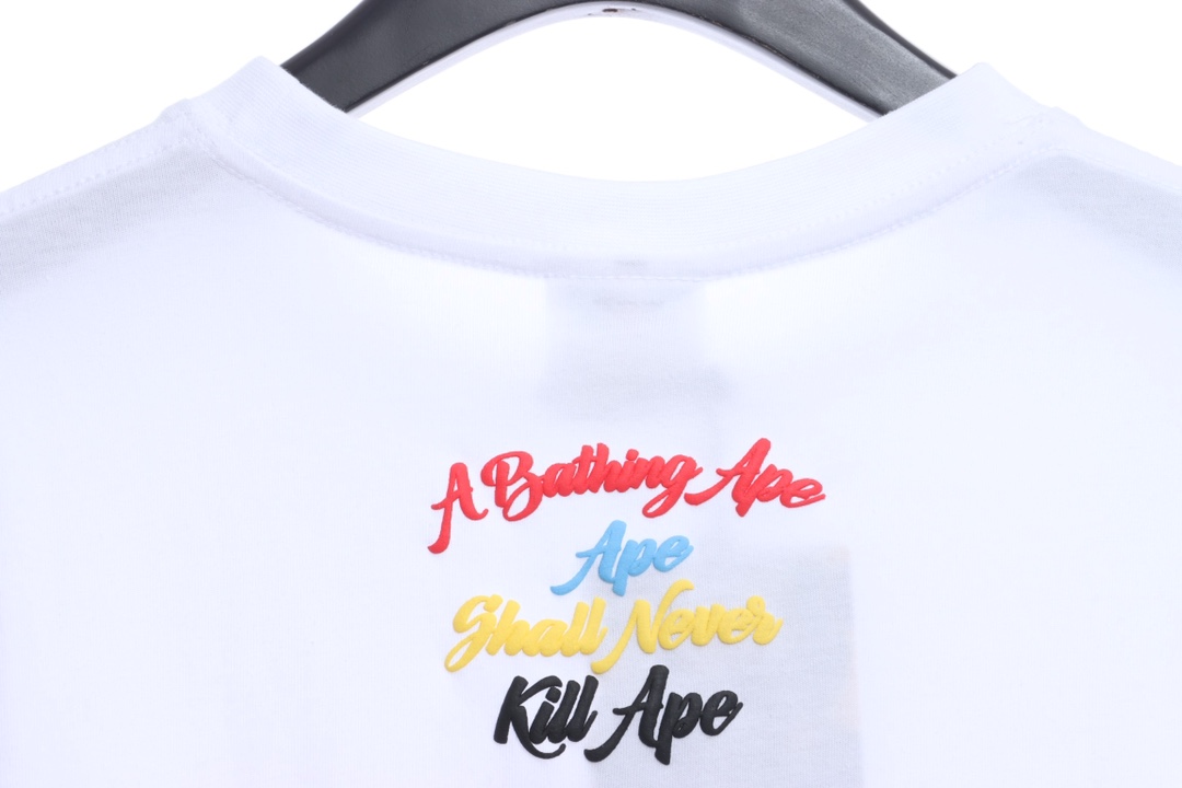 BAPE ape man colorful foam print short sleeves