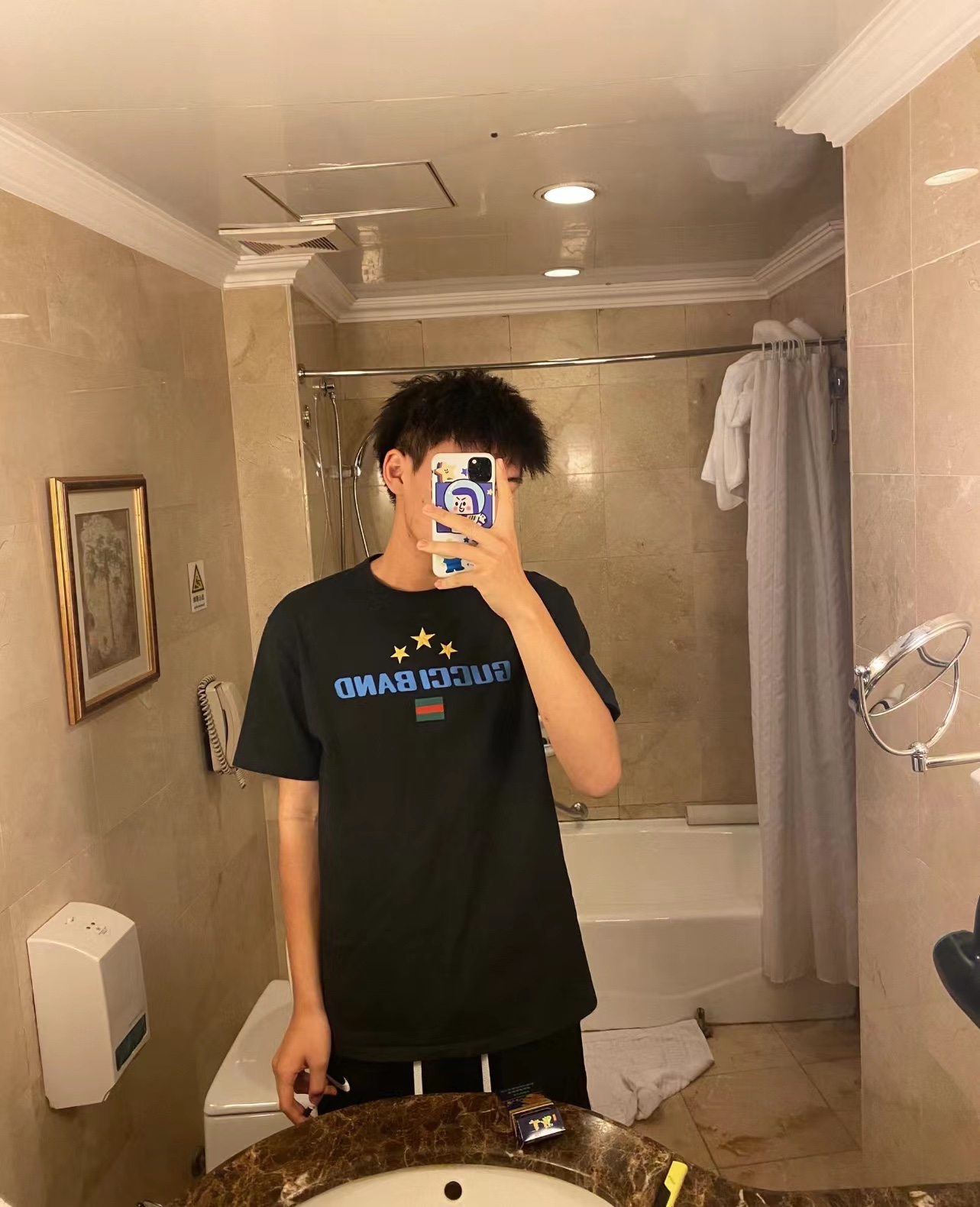 Guc1 BAND star embroidery short sleeves