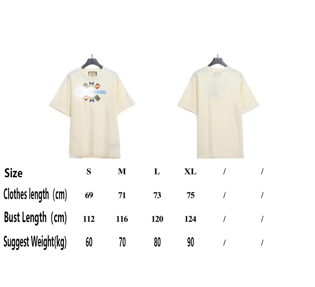 Guc1 BAND flag embroidery short sleeves