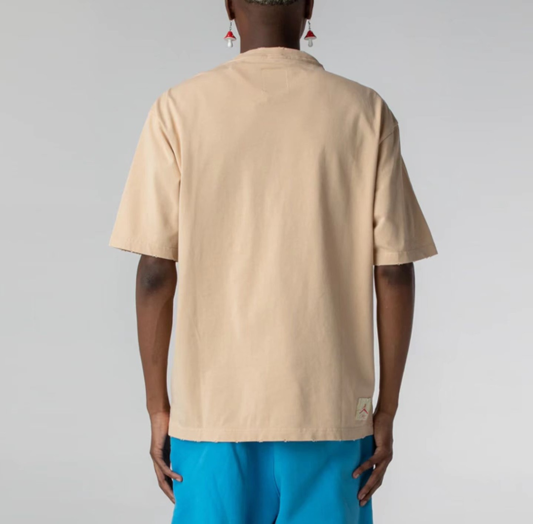 Aj UNION character letter print short sleeve