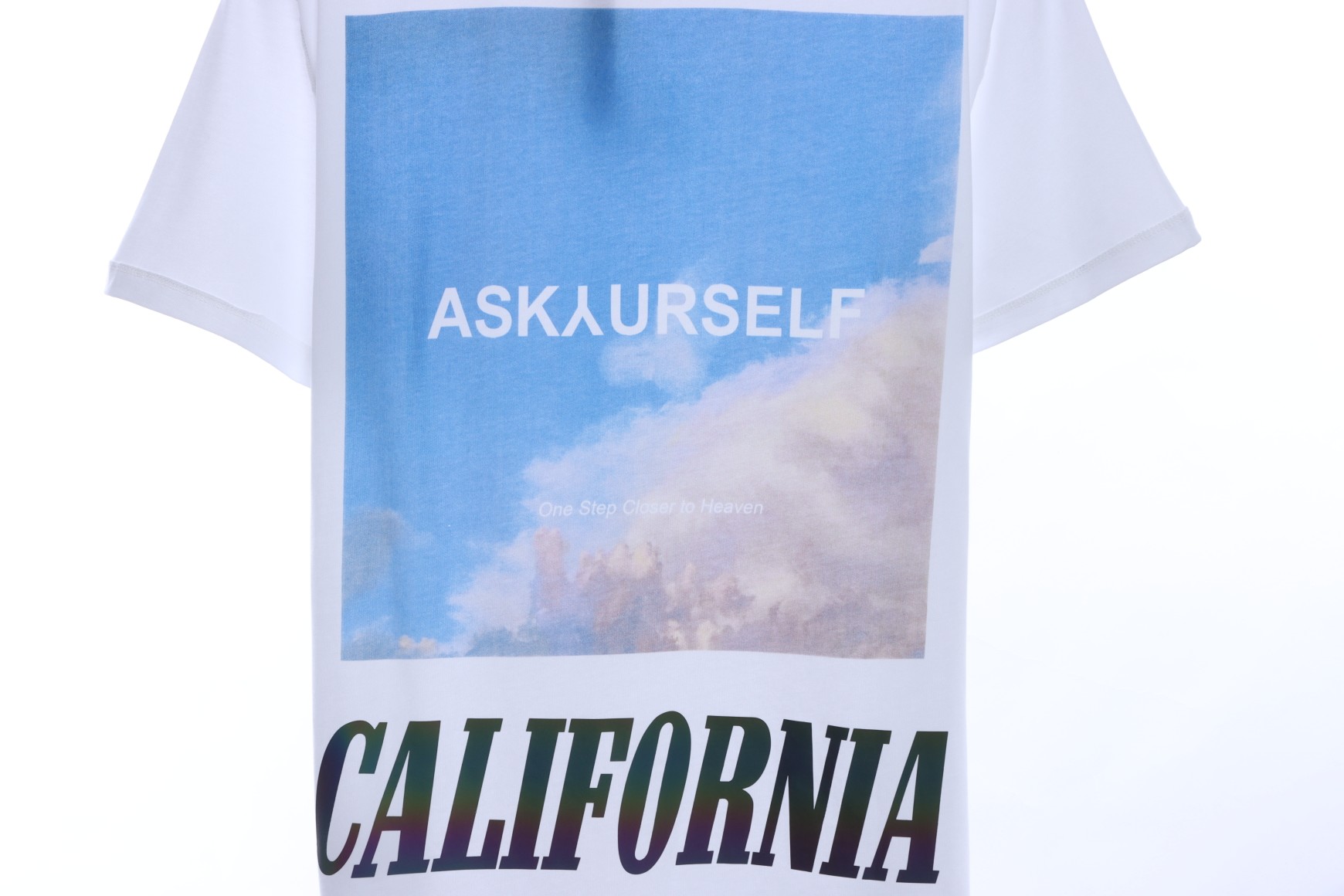 ASK Sky Symphony Reflective Letter Print Short Sleeves