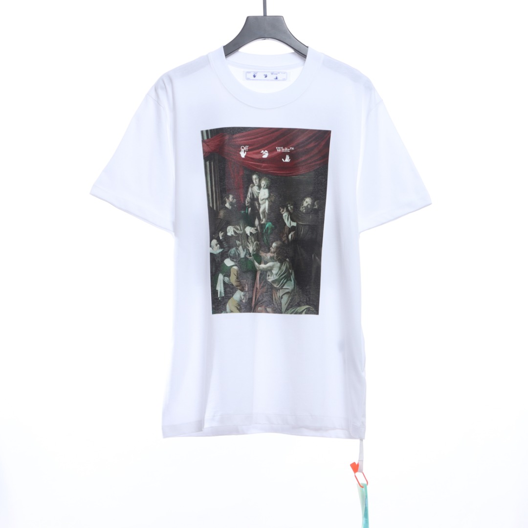 OW colorful religious print short sleeves