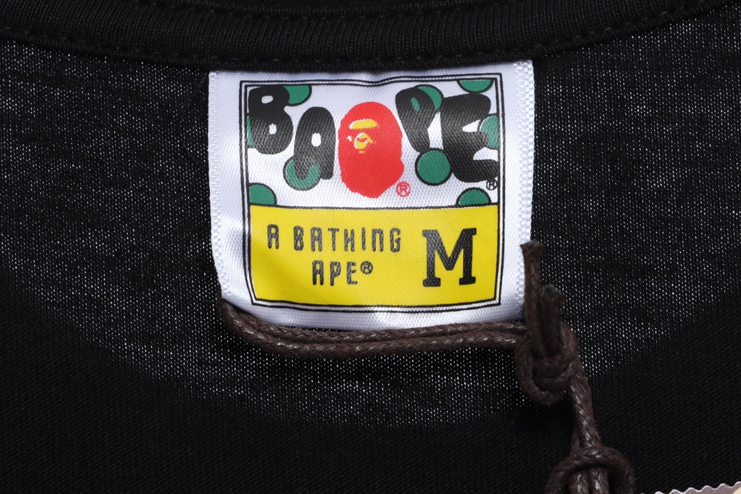 BAPE ape-man initials pattern label printing short sleeves