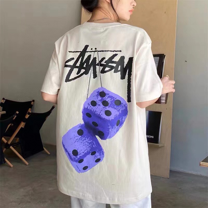 Stussy dice printing short-sleeved