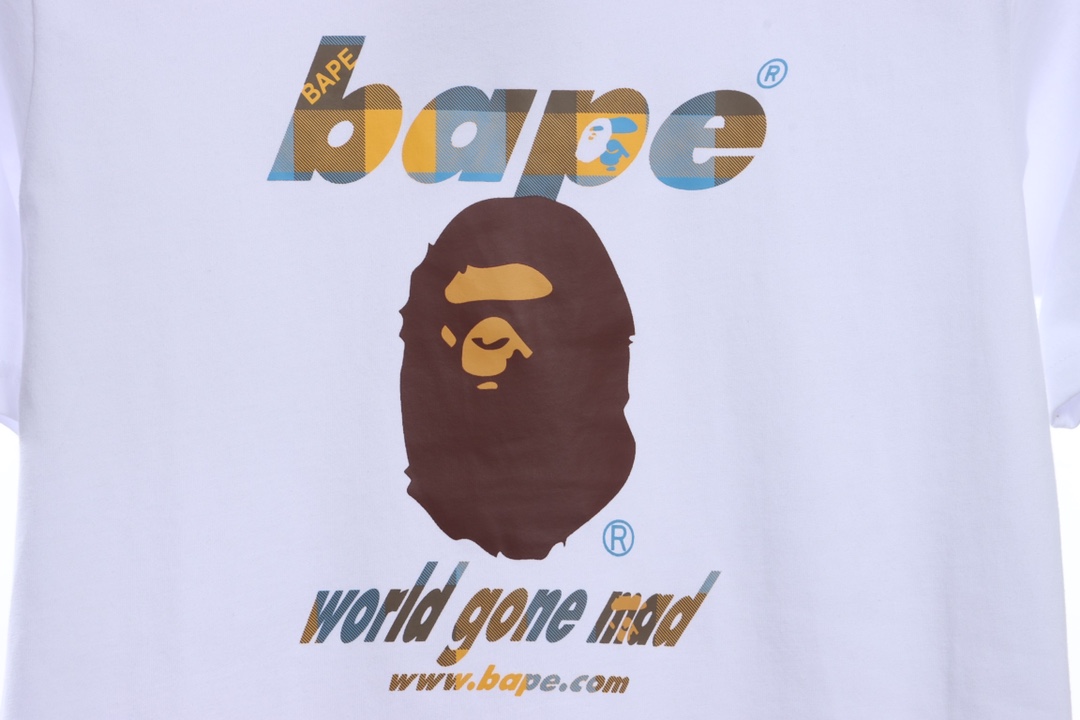 BAPE ape head crazy world series short sleeves
