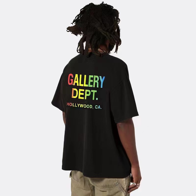 GALLERY DEPT retro gradient letter print short sleeves