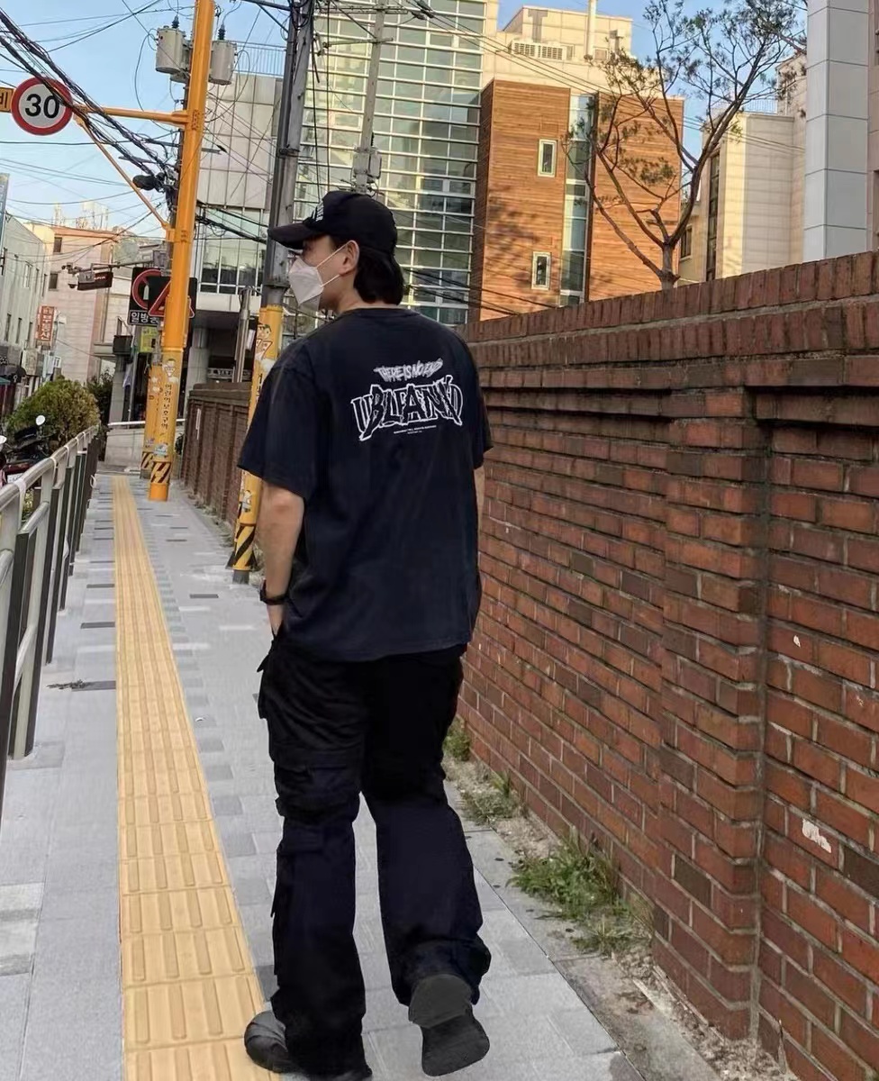 FAR.ARCHIVE Washed Letter Print Short Sleeve T-Shirt