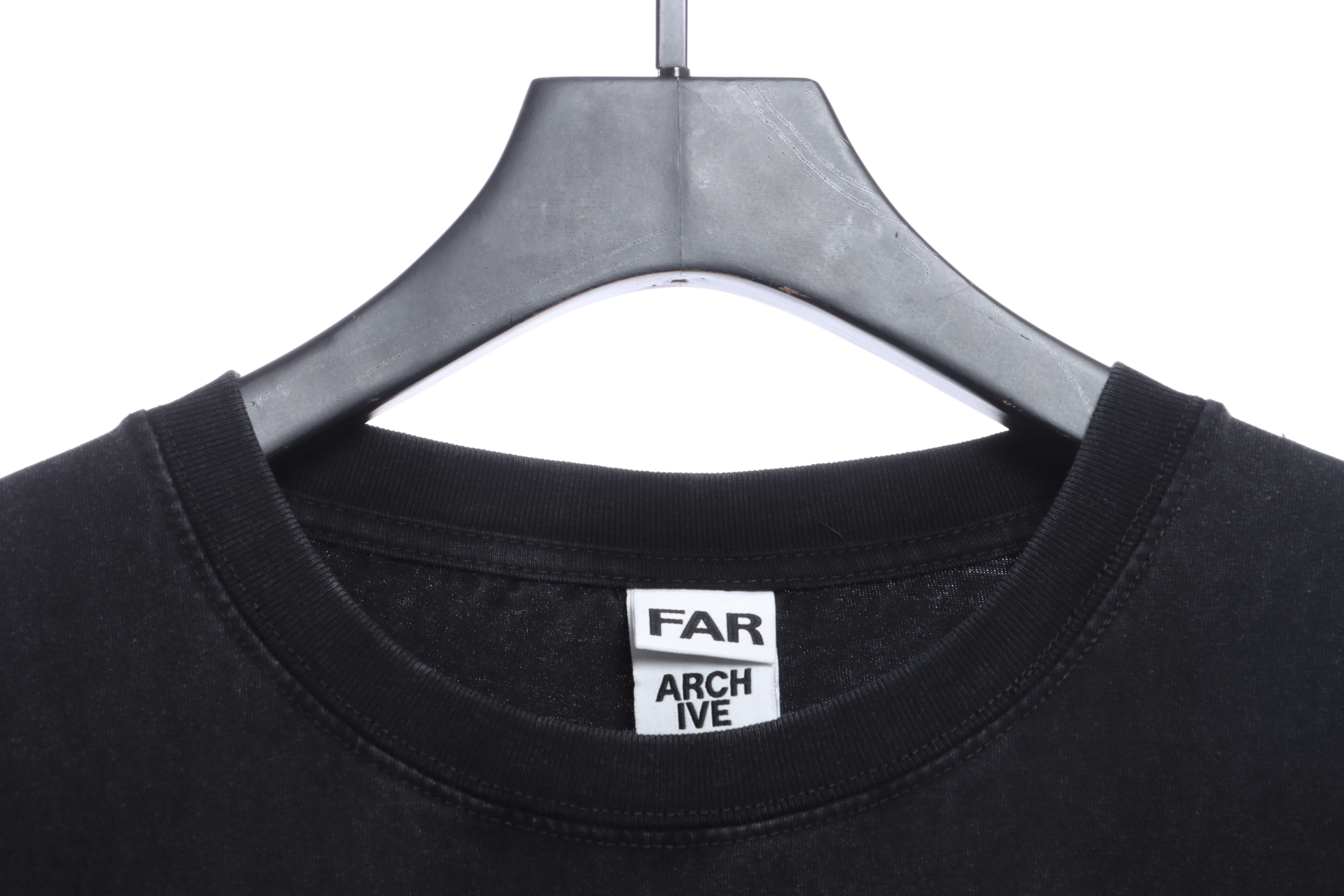 FAR.ARCHIVE Washed Letter Print Short Sleeve T-Shirt