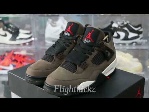 Air Jordan 4 Retro Travis Scott Olive Custom Shoes