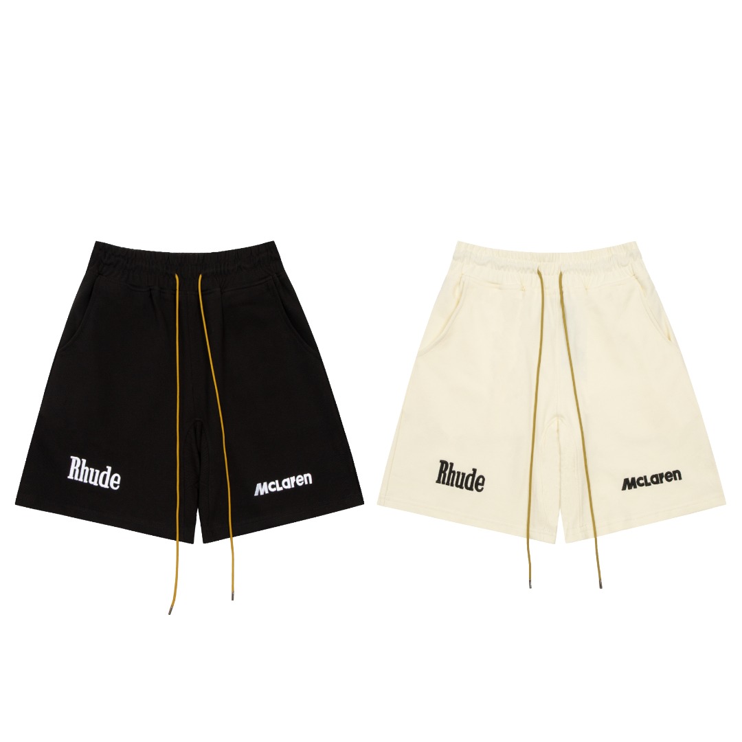 Rhud3 2023ss men’s and women’s classic pearl letter floral shorts