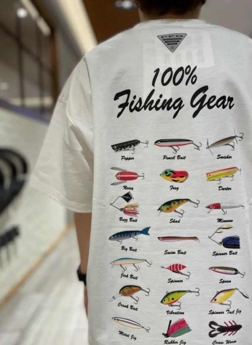 Fish bait map short sleeves