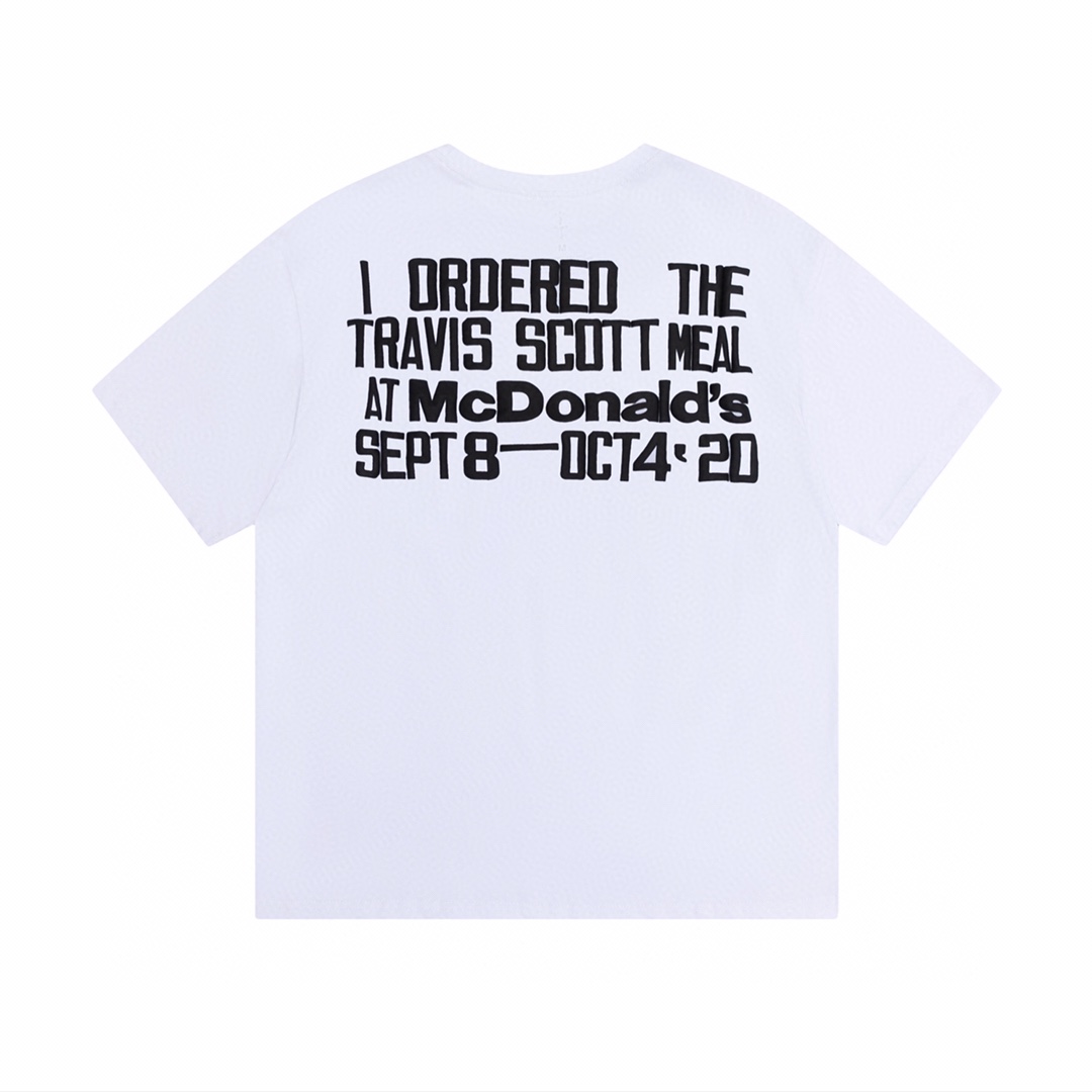 Travis Scott Foam hamburger mouth pattern short sleeves