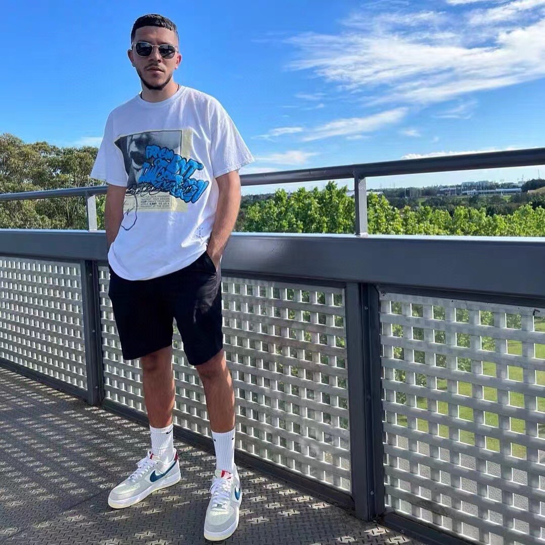 Travis Scott Joint badge style Logo letter foam printing round collar and short sleeves