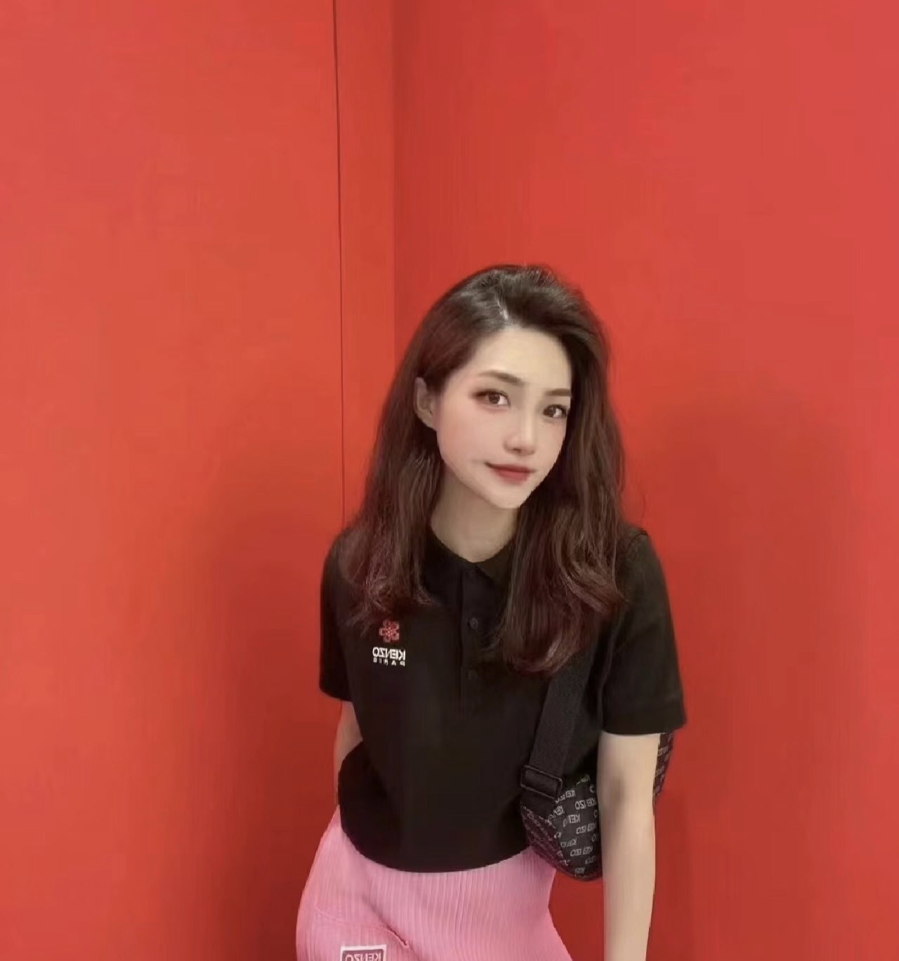 kenzo crabapple flower embroidery POLO short sleeves