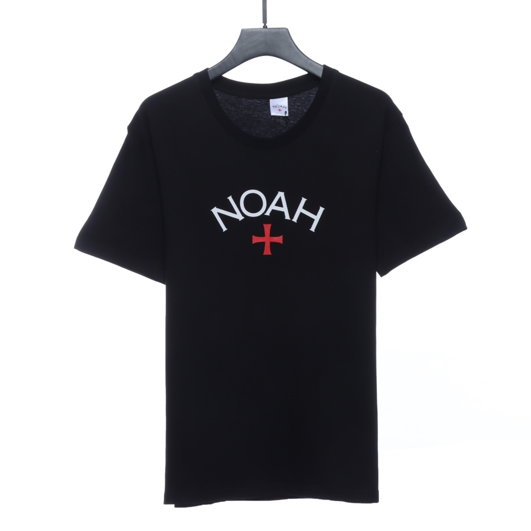 NOAH cross print letter short sleeve
