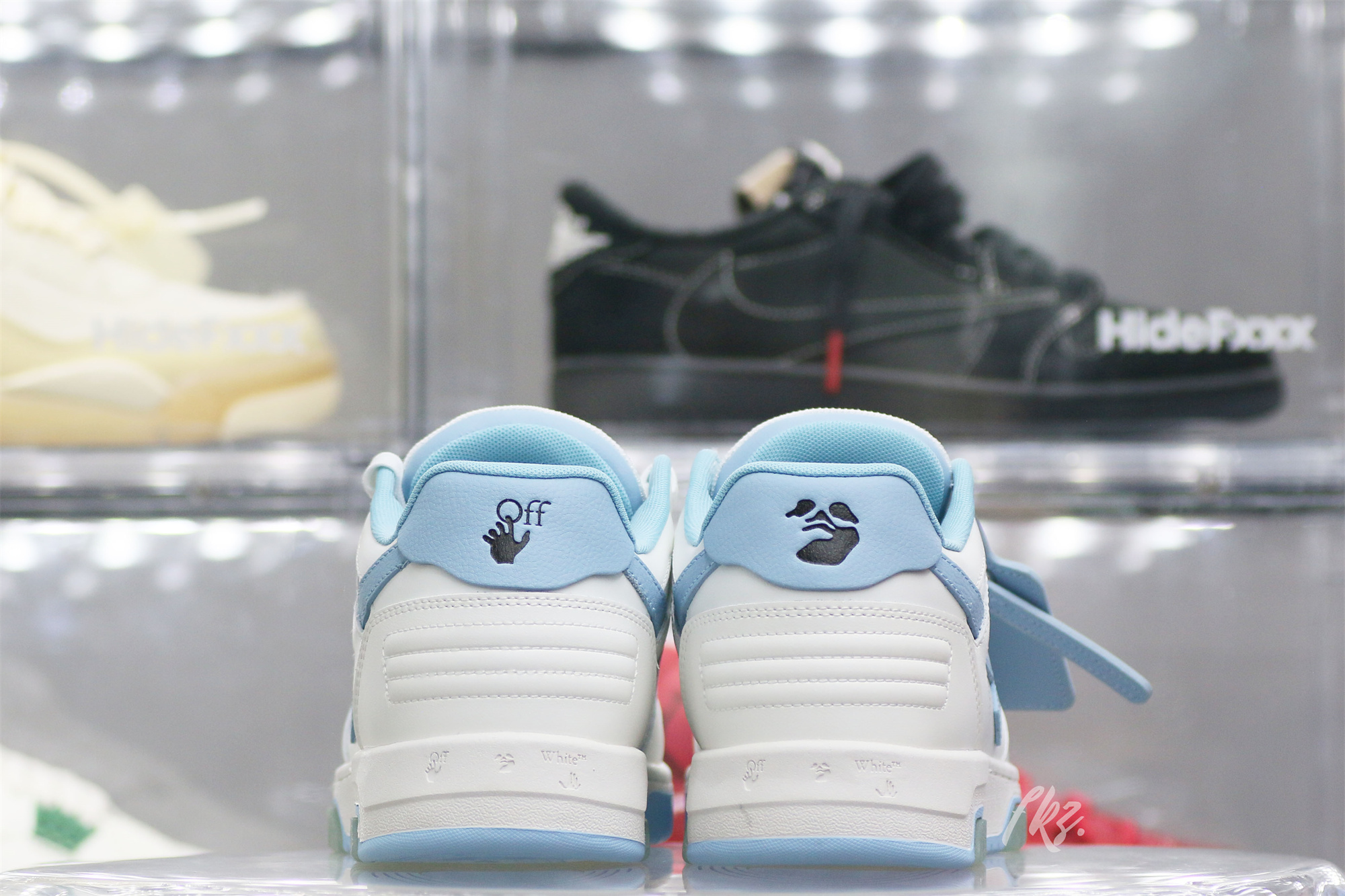 OFF-WHITE White & Blue Out Of Office Sneakers