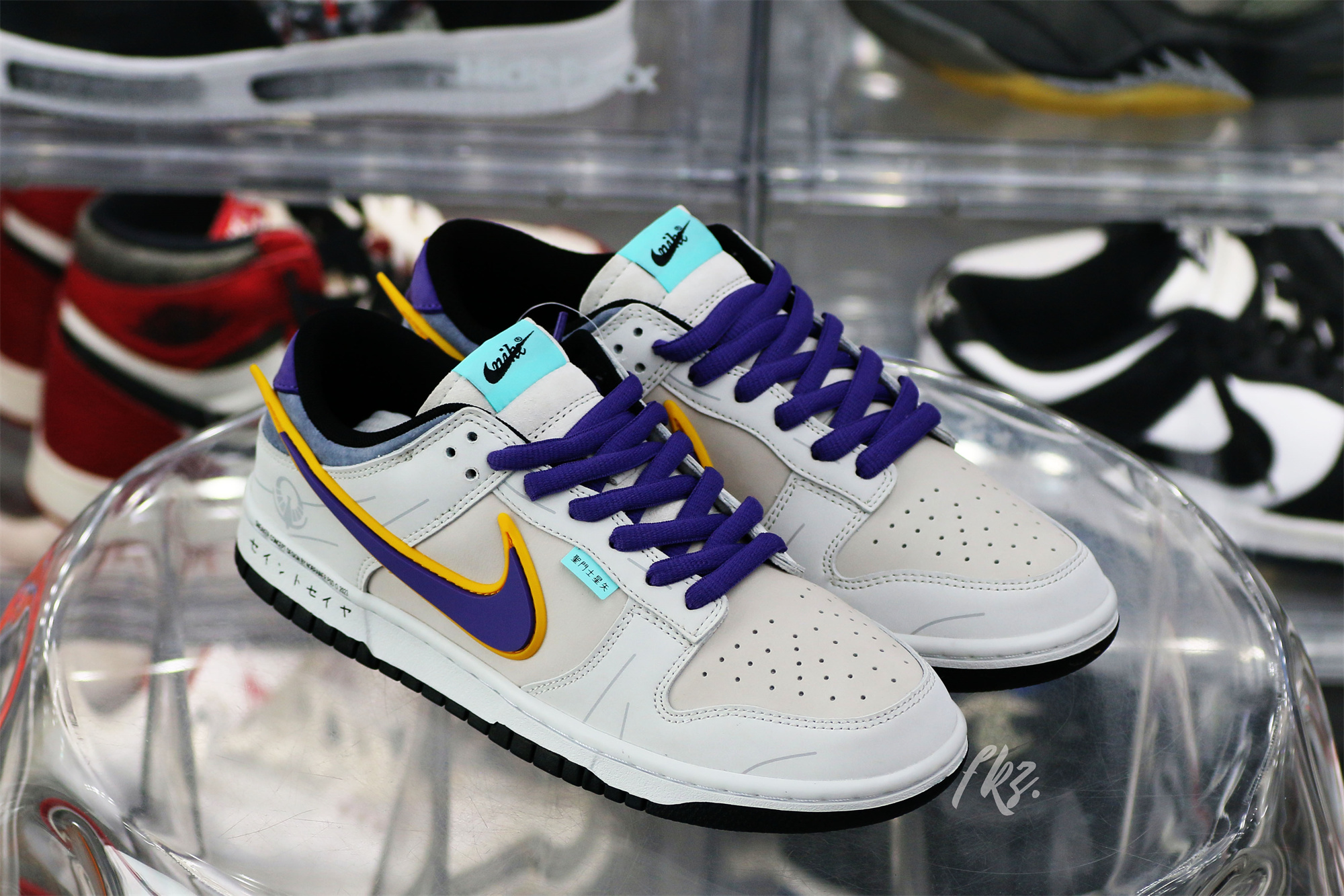 Nike SB Dunk Low & Athena Sail Pink Purple Gold