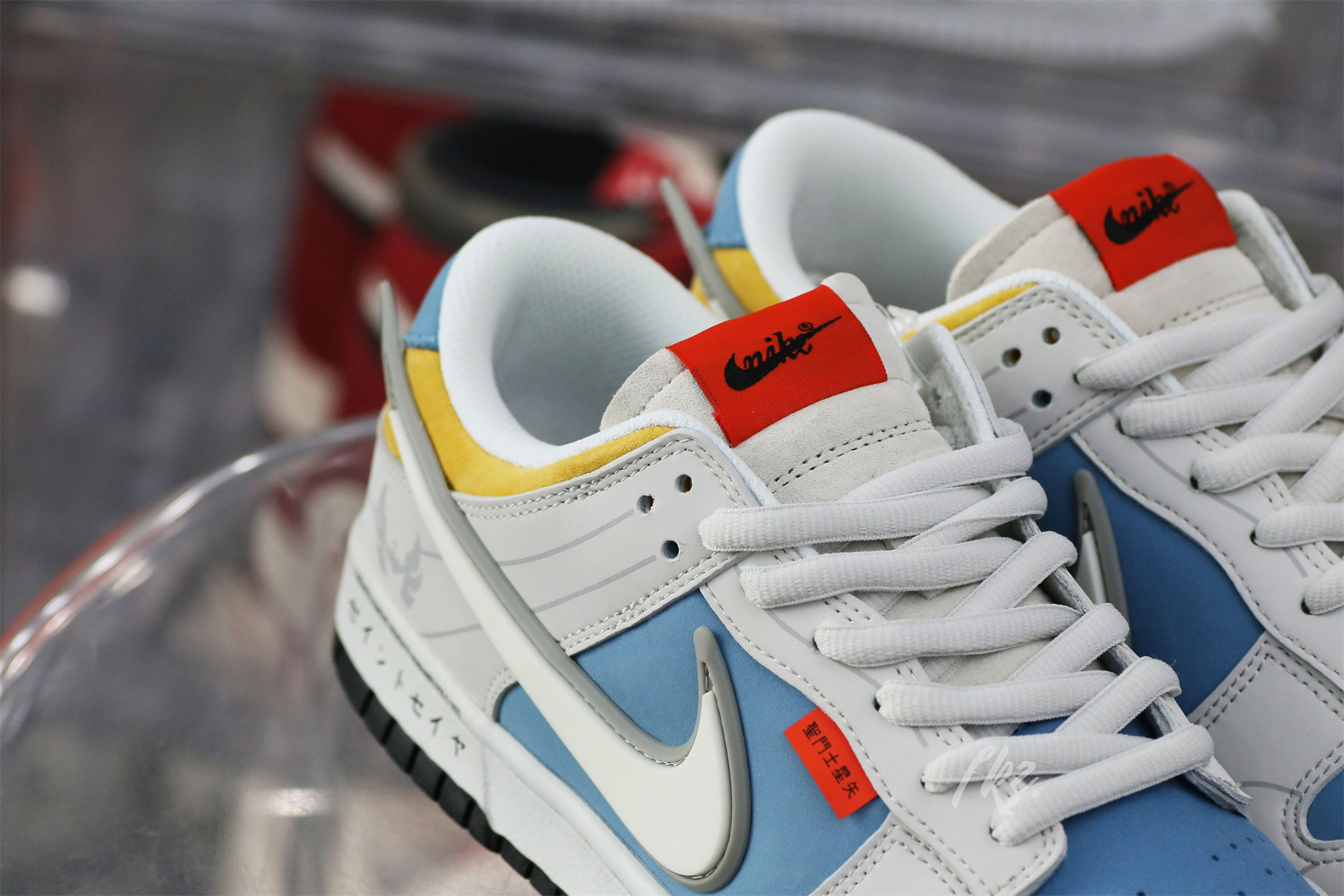 Nike SB Dunk Low & Athena Sail Blun White Grey