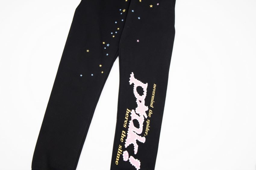 Sp5der Logo Pullover Hoodie Pink Suits