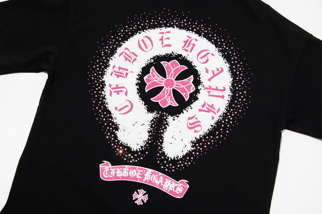 Ch*0me He**ts horsebit print cross rhinestone 2024