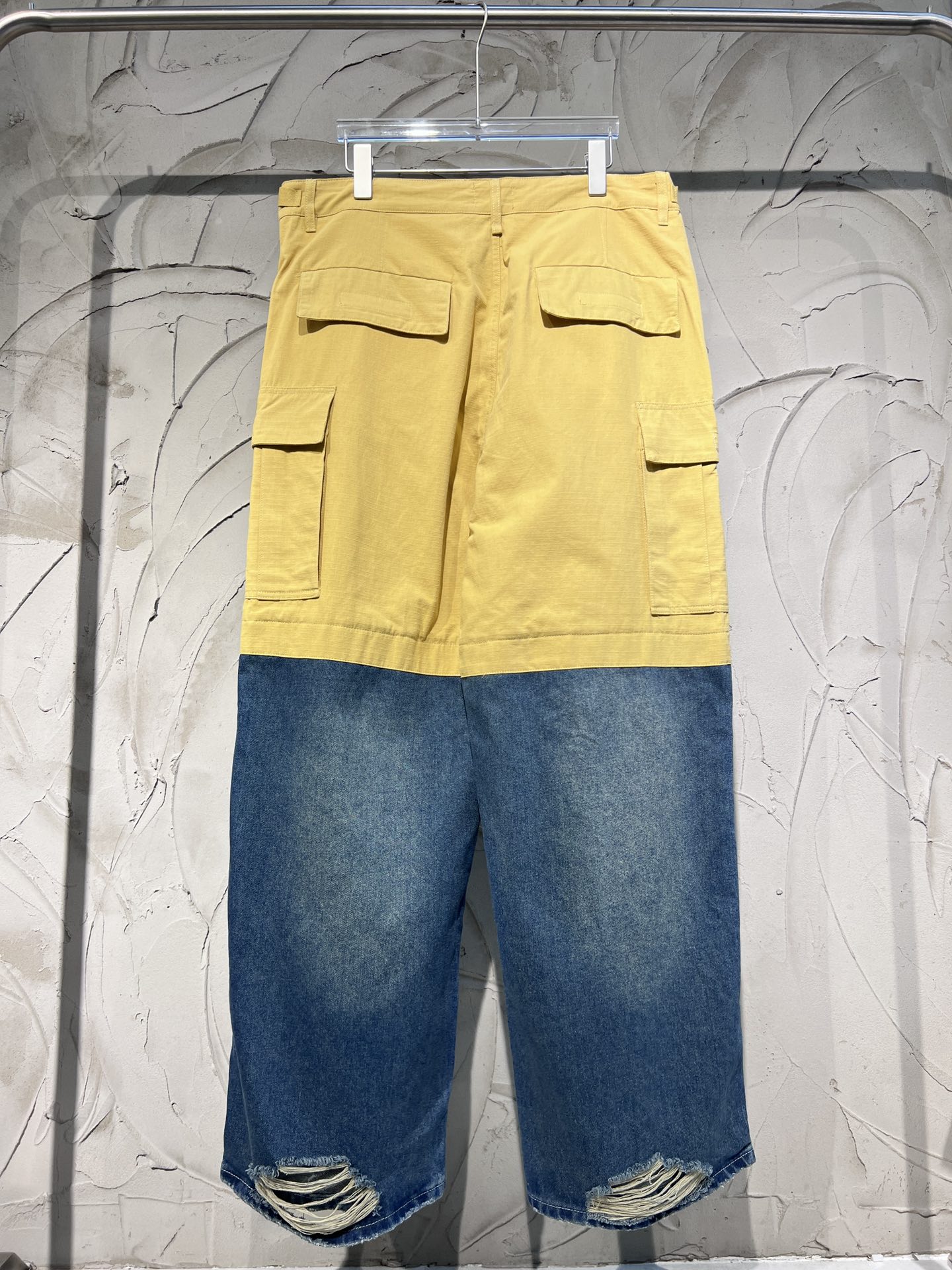 Balancig@ Men’s Blue Patched Cotton Cargo Pants