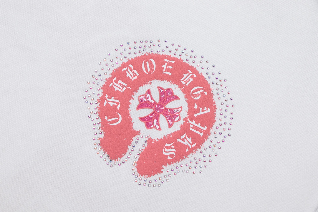 Ch*0me He**ts horsebit print cross rhinestone 2024