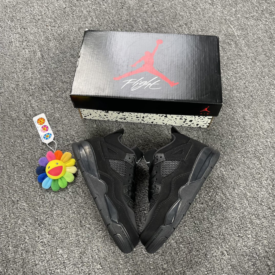 Air Jordan 4 Retro ‘Black Cat’ 2020Kid Preschool