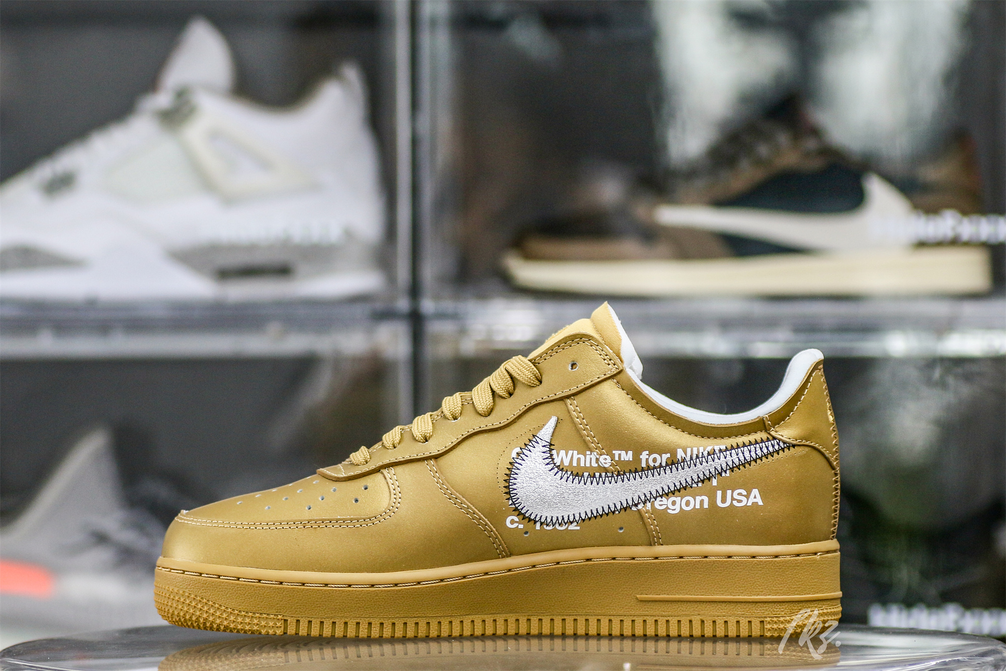 Nike Off-White Air Force 1 AF1 Gold Custom