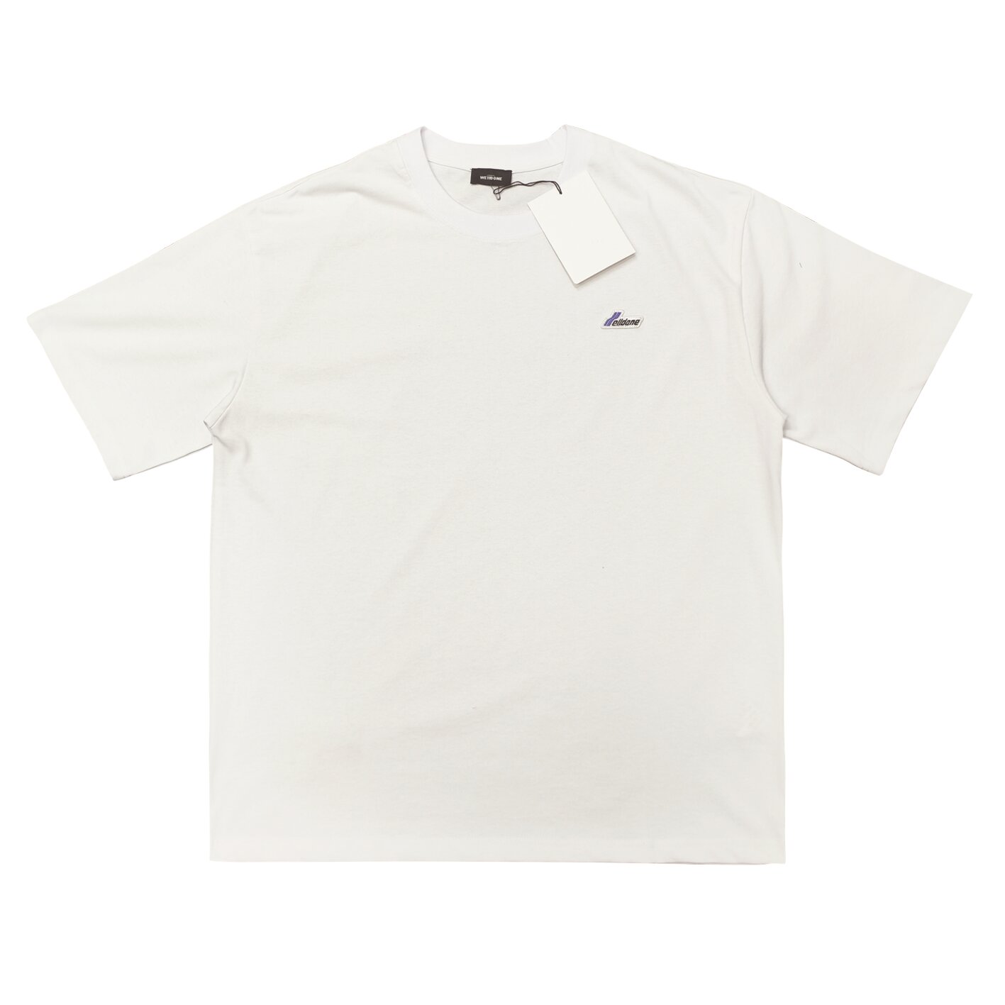 WE11D0NE Embroidered Logo Simple Color T-Shirt