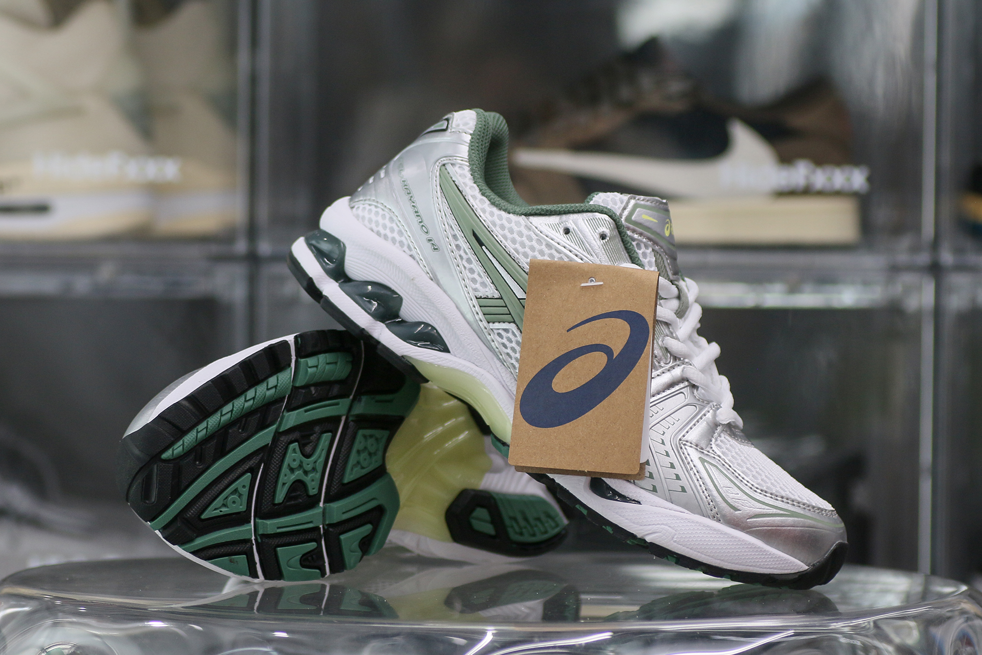 Gel Kayano 14 White Pure Silver Slate Grey Sage