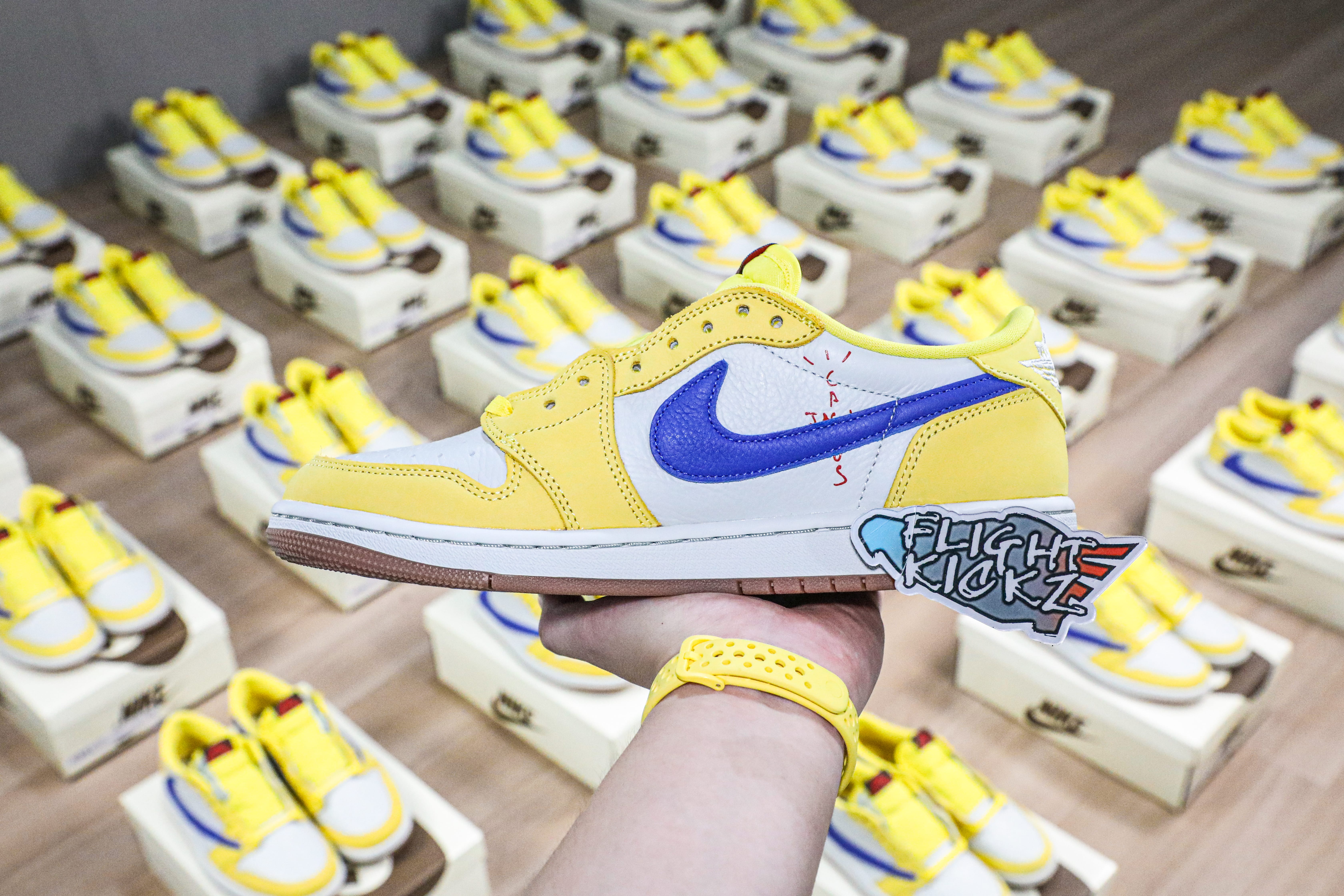 Travis Scott x Air Jordan 1 Retro Low OG SP “Elkins/Canary Yellow” (LN5 A1 batch)