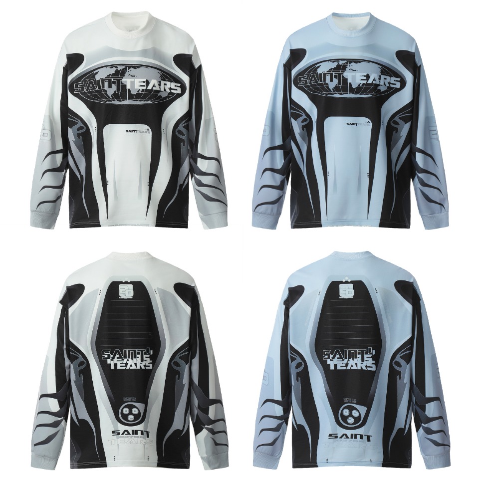 Saint Mich@el Tears Full Print Map Long Sleeve