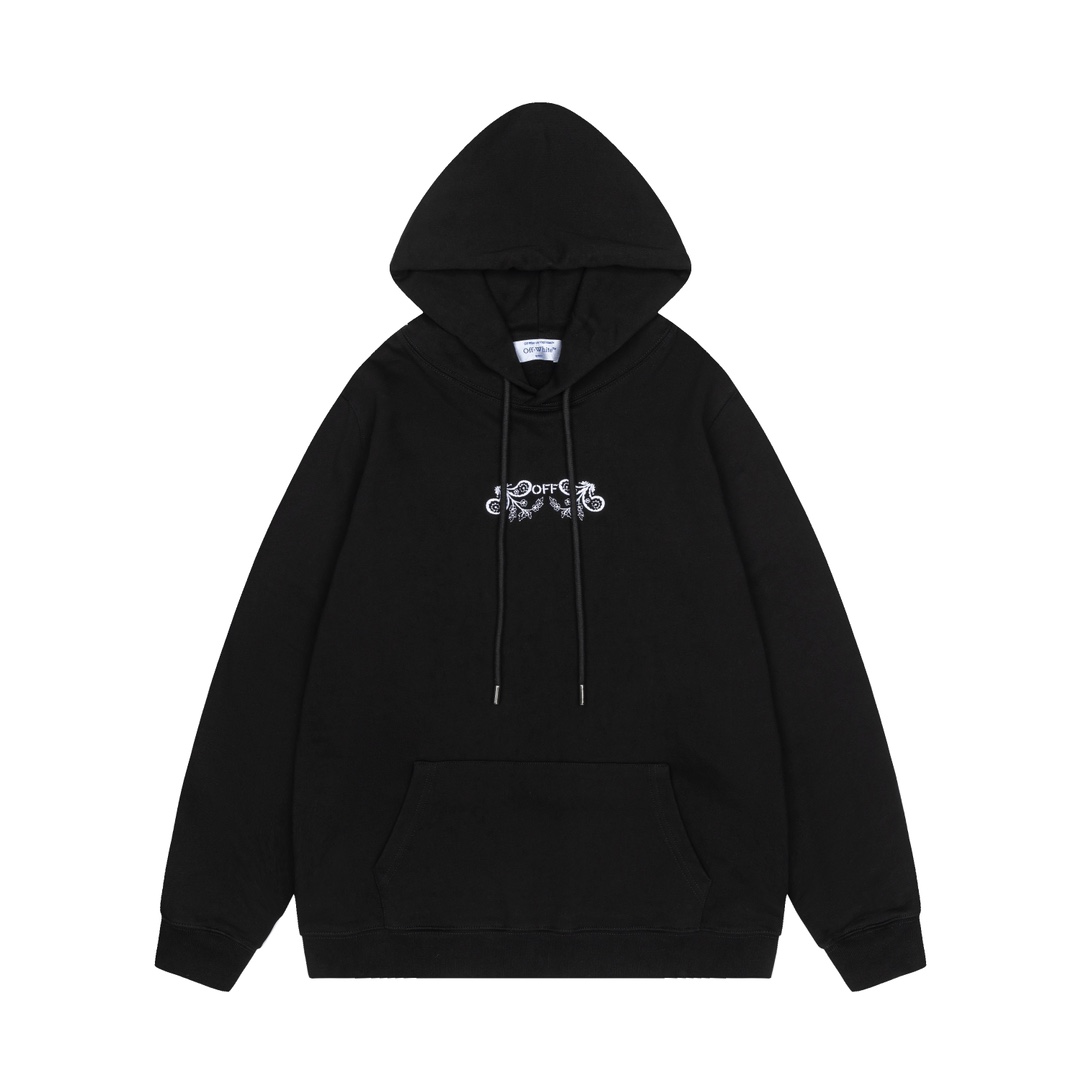 Off-White 24SS new embroidered graphic loose-fit hoodie