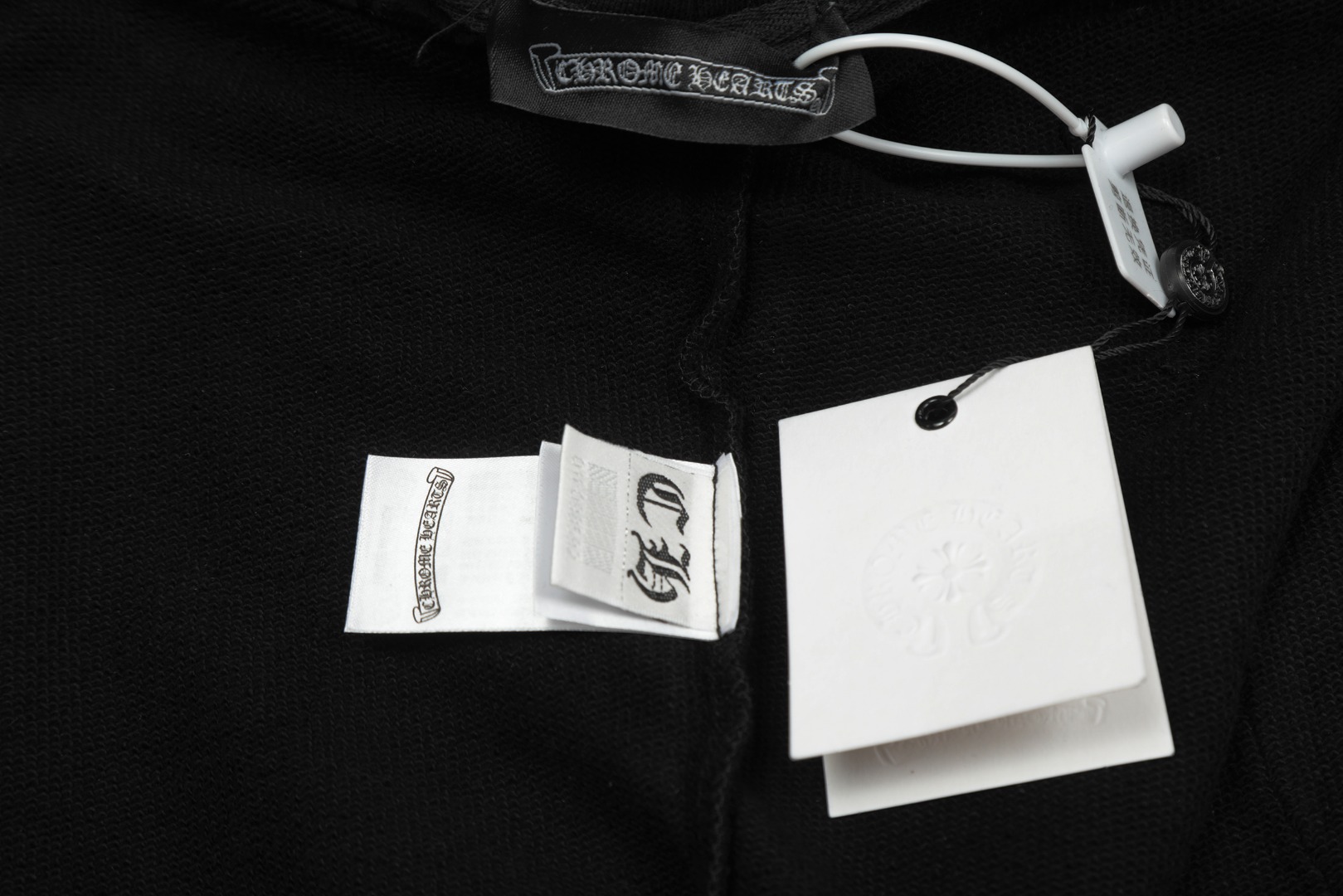 Ch*0me He**ts embroidered and printed heavy-duty hoodie in black