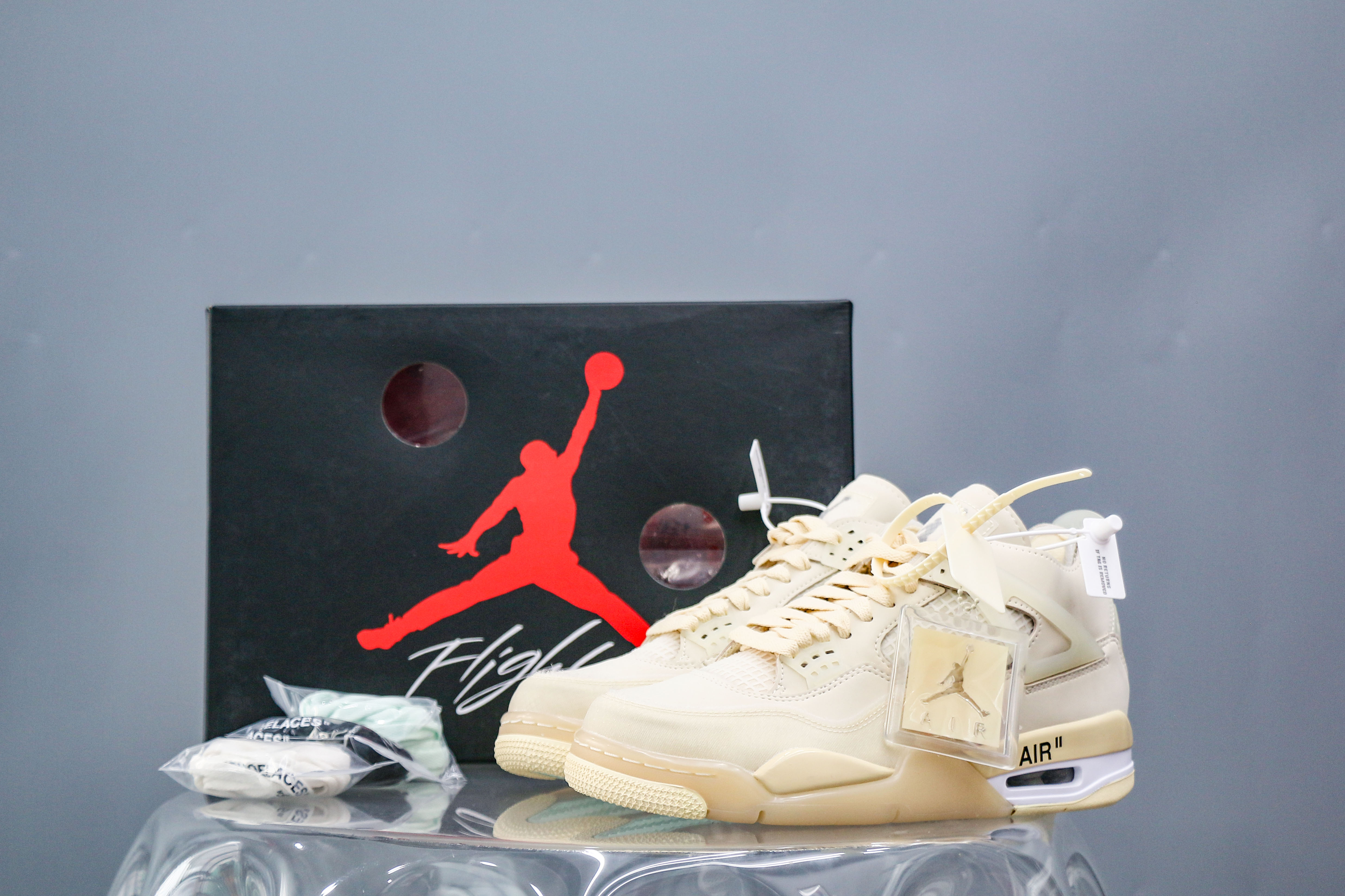 Off White x Air Jordan 4 Sail 2020 (A2 Batch)
