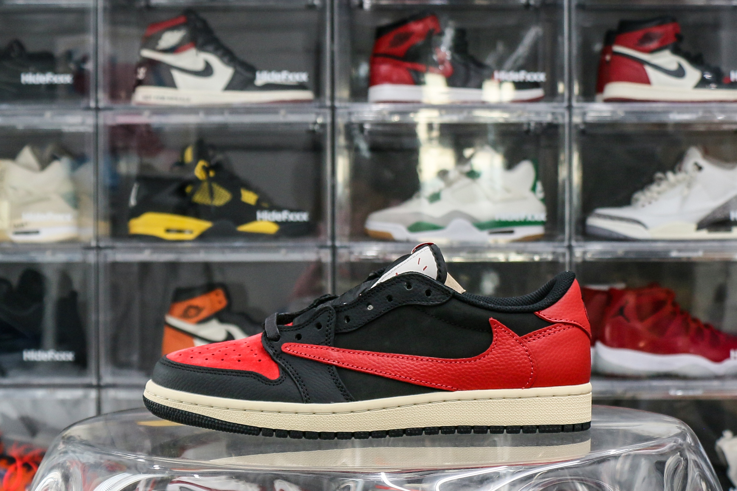 Travis Scott x Air Jordan 1 Low OG Black Red Custom